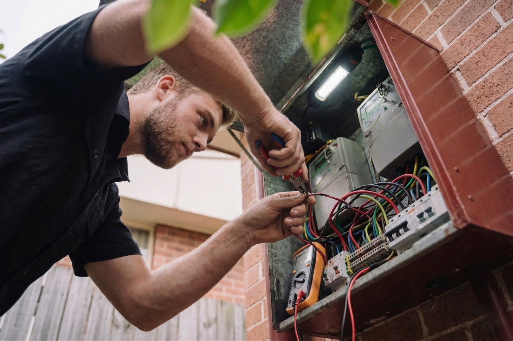Kirrawee electrician performing electrical work